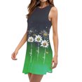 thumbnail image 4 of Ovzne Robes pour Femmes Robe pour Femme Femmes Décontractée Ample Été Robe Imprimée Sans Manches Col en V Ensemble Haut/chemise Robe pour Femmes Imprimée Liquidation, 4 of 7