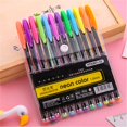 thumbnail image 2 of Back To School Deals School Supplies for High School Students Flash Pen Fluorescent Marker Pen Marker Pen Student Account Pen Color Neutral Pen 12 Color Set 2ml, 2 of 9