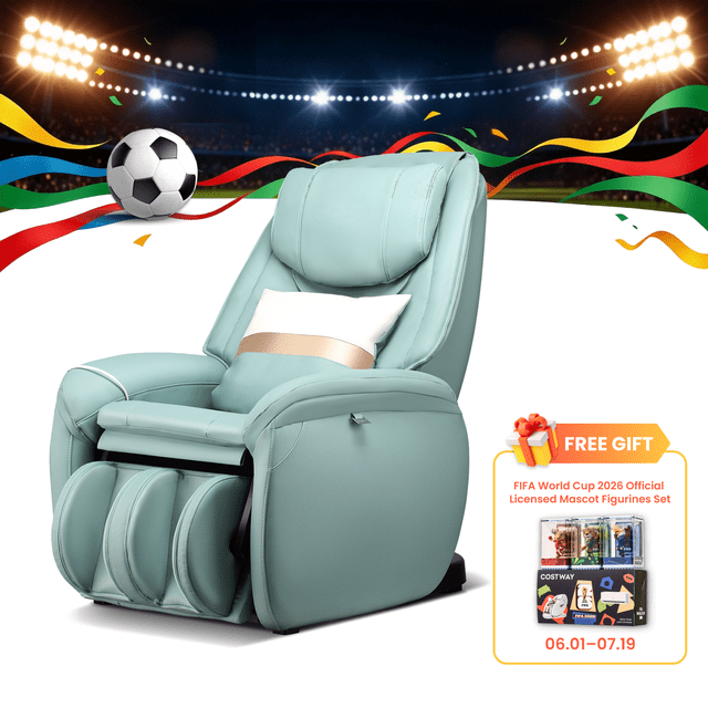 COSTWAY Soothe26 Massage Chair, Full Body Zero Gravity Massage Recliner with SL Track, Waist Heater, Calf Airbag, Automatic Shoulder Detection, Remote Control, Pillow