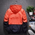 thumbnail image 4 of OmicGot Veste à Capuche Nouvelle Version Coréenne Printemps Automne Plus Hommes et Femmes Couples à Blocs de Couleur Veste pour Homme Décontractée Manteau Sectionnel Mince, 4 of 10