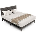 thumbnail image 1 of Costway Queen Bed Frame Upholstered Platform Bed with Tufted Headboard Mattress Foundation, 1 of 10