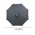 thumbnail image 3 of Fridja 106.3" 8 Ribs Patio Umbrella Replacement Canopy, Canopy Replacement UV Protection Waterproof Outdoor Table Market Yard Umbrella Top Outdoor Umbrella Canopy, 3 of 5