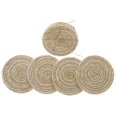 thumbnail image 1 of 4 PC Round Line Braided Coaster, 1 of 5