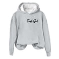 thumbnail image 3 of Prolriy Chandails à Capuchon pour Femmes, Sweat à Capuche Décontracté Imprimé Dieu Qui Écrit Encore pour Femmes Gris G, 3 of 4
