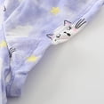 thumbnail image 3 of Lcziwo Robe de Nuit en Coton pour Femmes à Manches Courtes, Imprimée Graphique, Confortable et Mignonne, Robe de Nuit d'Été, Violet, TG, 3 of 7