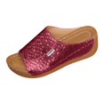 thumbnail image 2 of IUJSOY Womens Sandals Comfortable Platform Wedge Sandals Retro Pattern Slip on Summer Slippers, 2 of 5