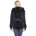 thumbnail image 3 of White Mark Women's Reflective Puffer Hooded Jacket, 3 of 7