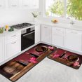 thumbnail image 1 of Wine Kitchen Rugs Italian Kitchen Mats for Floor 2 Piece, Anti Fatigue Floor Mat for Kitchen, Kitchen Floor Mats for in Front of Sink and Kitchen Matt for Standing for Kitchen Decor 17"X30"+17"X47", 1 of 5