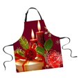 thumbnail image 1 of GUOOL Christmas Adults Chef Apron for Kitchen Festive Cooking Baking Candle Candle 1, 1 of 6