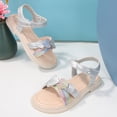 thumbnail image 2 of MIASHUI Sandales pour Filles Été Boho Décontracté Chaussures de Plage, Argent, 9.5-10 Ans, 2 of 6