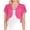 Hot Pink, variant on CFLVAEK Lightweight Cardigans for Women Casual Petal Short Sleeve Cropped Cardigan Loose Fit Open Front Shrug for Dress Pink XXL
