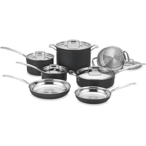 Cuisinart Multi-Clad Unlimited 12-piece Cookware Set | MCU-12N | outside anodized, inside s/s