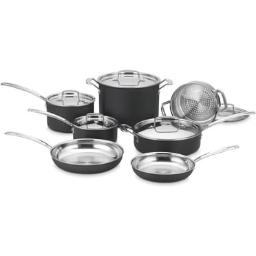 Cuisinart Multi-Clad Unlimited 12-piece Cookware Set | MCU-12N | outside anodized, inside s/s