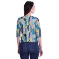 thumbnail image 3 of Moomaya Printed Keyhole Neck Ring Top Casual 3/4th Sleeve Tees Tank Tunic Top, 3 of 5
