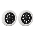 thumbnail image 1 of Unique Bargains Shopping Cart Wheels Trolley Caster Replacement 6.5-Inch Dia Black 2pcs, 1 of 4