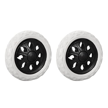 Unique Bargains Shopping Cart Wheels Trolley Caster Replacement 6.5-Inch Dia Black 2pcs