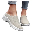 thumbnail image 3 of XIAQUJ Sport Mode Été à Semelle Compensée Espadrilles pour Femmes à Bout Rond en Maille Décontractées à Enfiler Chaussures pour Femmes Espadrilles pour Femmes Espadrilles Mode pour Femmes Beige 9(41), 3 of 5