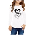 thumbnail image 2 of RXIRUCGD Chemises à Manches Longues pour Filles, Col Rond Mignon, Blouses Décontractées Élégantes (Blanc, Taille : 5 Ans), 2 of 5