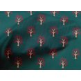 thumbnail image 4 of oneOone Cotton Cambric Fabric Floral & Flying Swan Block Printed Fabric 1 Yard 56 Inch Wide, 4 of 4