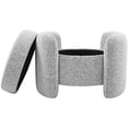 thumbnail image 4 of Meridian Furniture Horizon Grey Boucle Fabric Ottoman, 4 of 10