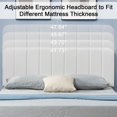 thumbnail image 4 of VECELO Upholstered Bed Frame, Queen, Adjustable Headboard and No Box Spring Needed, Queen, 4 of 7