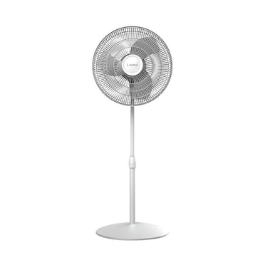 Lasko Ventilateur sur Pied Oscillant à 3 Vitesses de 16 Pouces, Réglable, Blanc