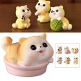 thumbnail image 3 of GLFILL Figurines Miniature Mini Cartoon Cats Resin Ornaments Crafts Desk Accessories Two, 3 of 6