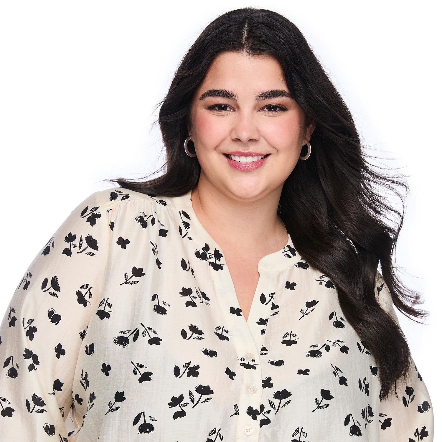 Lane Bryant Women's Plus 3/4 Sleeve Blouse