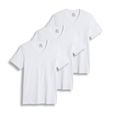 Jockey T-Shirt de Dessous à Col en V Classic pour Hommes en Coton 100 % - Lot de 3