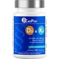 thumbnail image 1 of CanPrev Vitamines D3 et K2 120 Capsules Molles, Approvisionnement de 120 Jours, Vitamine D3 1000IU et K2 120mcg, Soutient des Os Solides, le Bien-être des Dents et du Cœur, Facile à Absorber avec Huile de Coco Biologique, Sans OGM, Sans Gluten, Soya, Produits Laitiers, 1 of 6