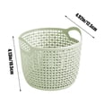 thumbnail image 2 of Plastic Storage Basket,Small Storage Basket Imitation Rattan Desktop Storage Basket Plastic Storage Basket Indoor Storage Basket Toiletries Storage Basket Large Storage Baskets, 2 of 7