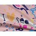 thumbnail image 5 of oneOone Rayon Light Pink Fabric Ocean Life Craft Projects Decor Fabric Printed By The Yard 56 Inch Wide, 5 of 5