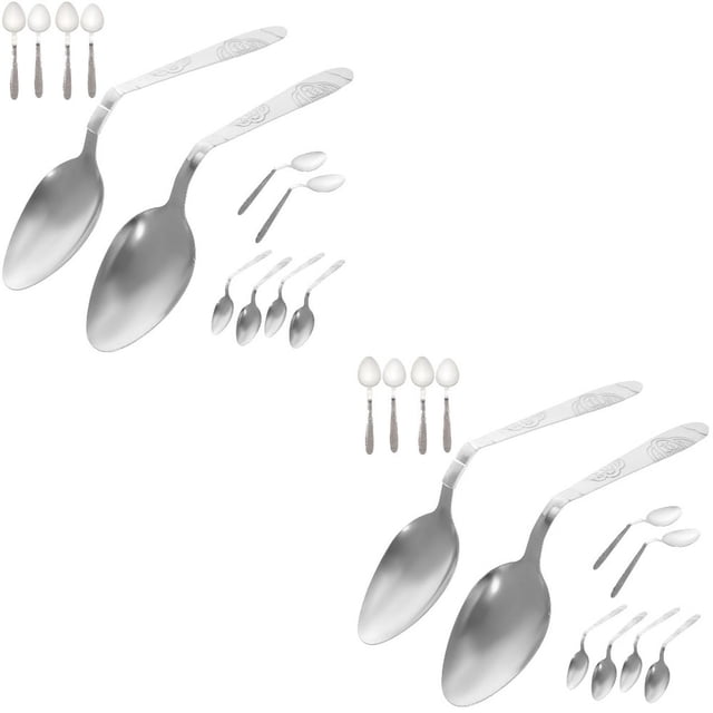 QUTETN2 PCS Mind Bend Spoon Spoons Magician Child Toddler Silver