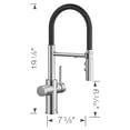 thumbnail image 2 of Catris Flexo Filter-Ready Semi-Pro Pull-Down Dual-Spray Kitchen Faucet - PVD Steel, 2 of 2