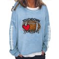 thumbnail image 1 of EQWLJWE Chandail de Jour de Match Femmes Football Lettrage Graphique Chandail à Manches Longues Chandail Hauts Sports Football Lettrage Imprimé Hauts Décontractés à Manches Longues Col Rond Chandails Hauts d'Hiver pour Femmes Hauts d'Entraînement pour Femmes, 1 of 3
