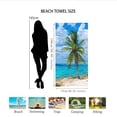thumbnail image 3 of Palm Tree Print Microfiber Beach Towel, 30x60 Inch Quick-Dry Sandproof Towel for Summer, 3 of 5