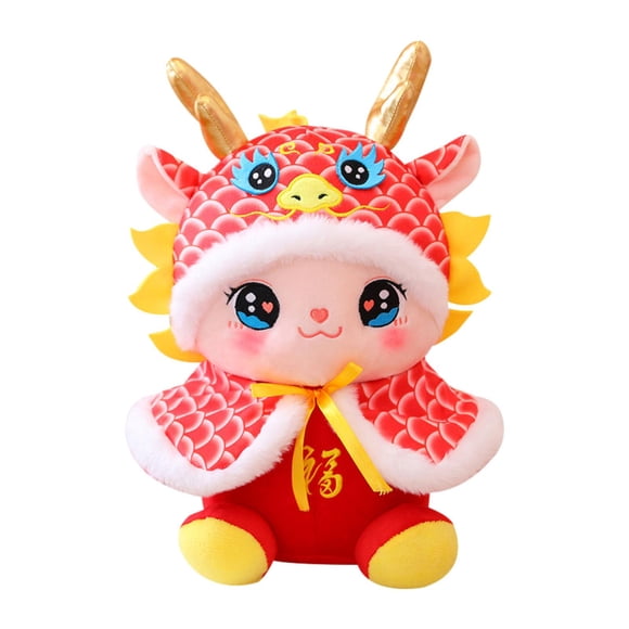 HILABEE Jouet en Peluche Dragon Chinois Adorable Cadeaux de Fête Déco Maison Jouet en Peluche Dragon pour 36 cm