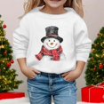 thumbnail image 2 of PMVFHDE Liquidation Chandails Molletonnés à Col Rond Fille Graphique Chandails d'Automne et d'Hiver de Noël pour Filles Imprimé Col Rond Manches Longues Décontracté Chandail Sans Capuche Vêtements pour Filles, Blanc, 7-8 Ans, 2 of 4