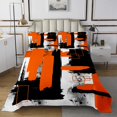 thumbnail image 1 of Erosebridal Ensembles de Couvre-Lits à Éclaboussures d'Encre Abstraites Orange Taille Simple, Courtepointe de Lit Géométrie Géométrique Moderne, Ensembles de Courtepointe d'Art Abstrait Moderne pour Lit Taille Simple, Décoration de Chambre Ultra Douce, 2 Pcs, 1 of 6