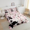 thumbnail image 4 of Erosebridal Ensembles de Couette Fleurs de Cerisier Roses Format Tout-Petit, Couettes et Duvets Motif Vache, Réversible 2 Pcs, 4 of 8