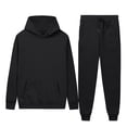 thumbnail image 2 of Gspmoly Men'S Shirt, Men'S Casual Oversize Solid Color Drawstring Trouser Long Sleeve Hooded Set Going Out Tops Clearance, 2 of 8