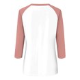 thumbnail image 5 of TSADFHJI Chandails en Molleton pour Femmes Petites Manches 3/4 Haut d'Été Décontracté Polyvalent Raglan Col Rond Chemise Décontractée Haut TTG, 5 of 5