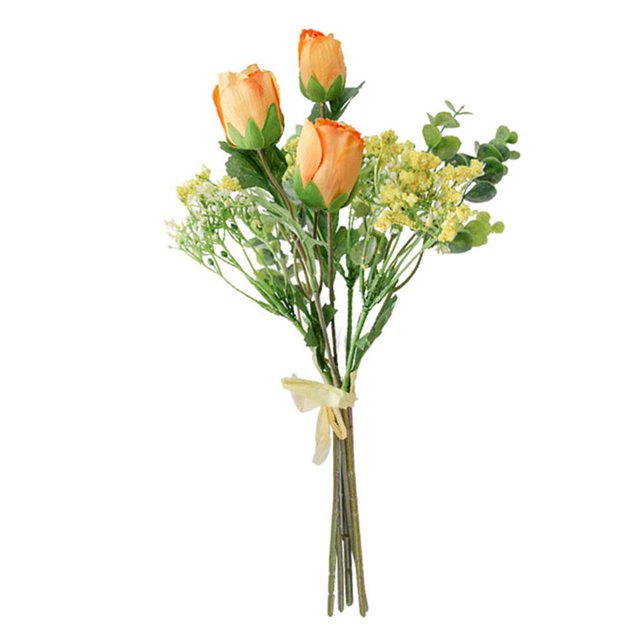 thinsony Artificial Flower Bouquet Wedding Party Simulation Floral Decor Home Decoration artificial Flower, Orange