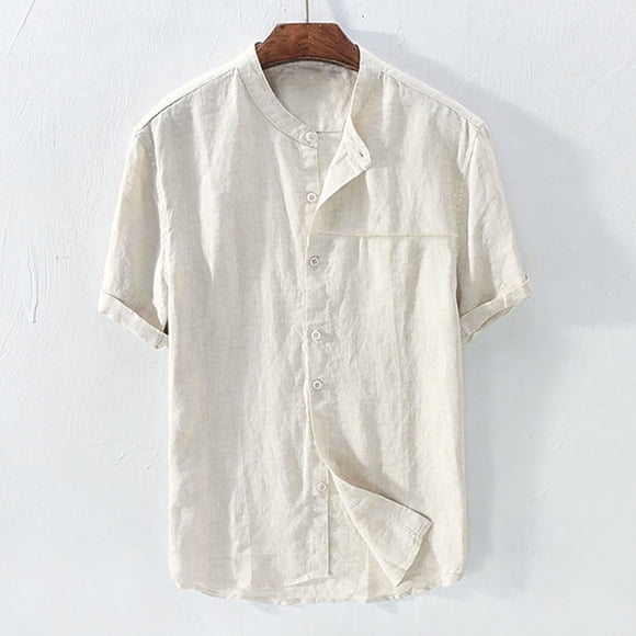 Men T-Shirts Graphic Tees,Graphic Shirts for Men Trendy,Summer Casual Shirts for Men Short Sleeve Pullover,Cotton and Linen Summer Fashion Casual Men's Lapel Shirt Top Short Sleeved V-Neck Top/shirt