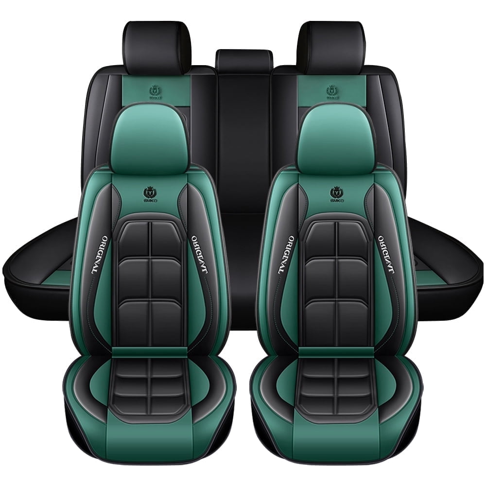 Maidao Car Seat Covers Universal for Dodge for Avenger 1994-2014 5 Seats Water Resistant Front Rear Cushion Protector Green