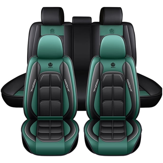 Maidao Car Seat Covers Universal for Honda for Ridgeline 2006-Present 5 Seats Water Resistant Front Rear Cushion Protector Green