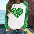 thumbnail image 2 of QIPOPIQ T-Shirts à Manches Longues pour Femmes Col Rond St. Patrick's Day T-Shirts Printemps Imprimé Trèfle T-Shirt Vert Chanceux Chemises St Patricks Day Tunique Patchwork Offres de Vacances, 2 of 5