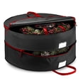 thumbnail image 1 of Dvkptbk Christmas Wreath Storage Bag Wreath Storage Container Large Capacity Double-layer Portable Storage Bag - 2 Zippers, Durable Handles Holiday and Seasonal Wreath Storage Boxes, 30"x16", 1 of 2