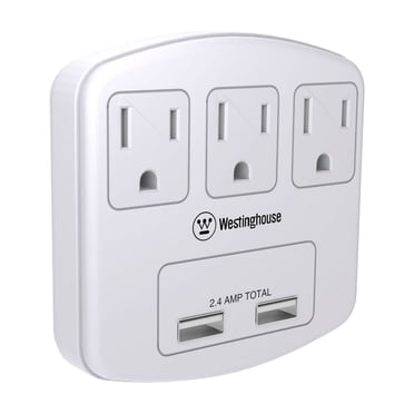 Westinghouse 3-Outlet Wall Tap USB Adapter