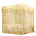 thumbnail image 1 of Moustiquaire de lit, princesse de luxe à trois ouvertures latérales Rideau de lit à baldaquin Filet à baldaquin Literie moustiquaire pour lits simples à king size Hamacs Berceaux Chambre(180x200x200), 1 of 12